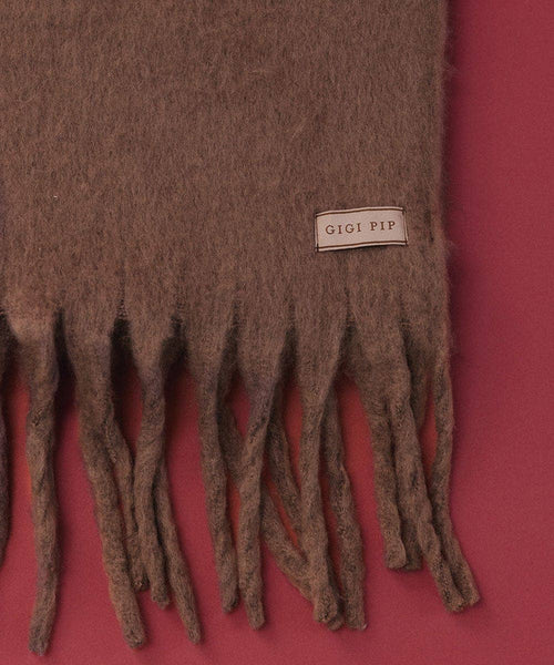 Mik Oversized Scarf: Brown