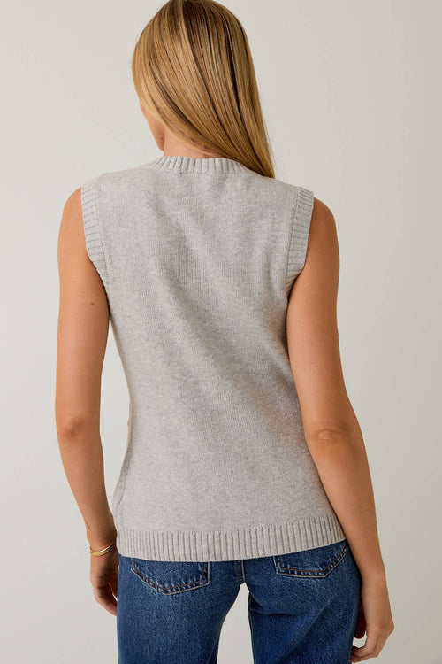 Carrie grey knit vest