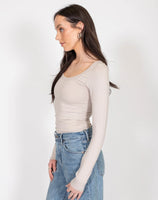 Oyster scoop neck tee