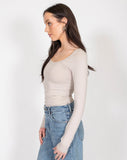 Oyster scoop neck tee