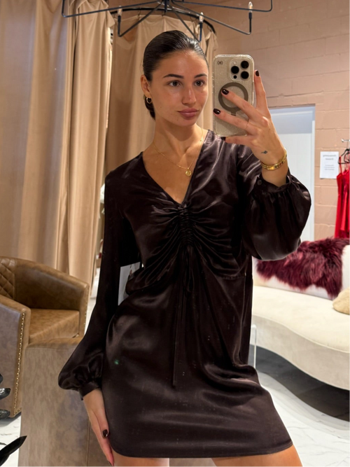 Cora shirred dress