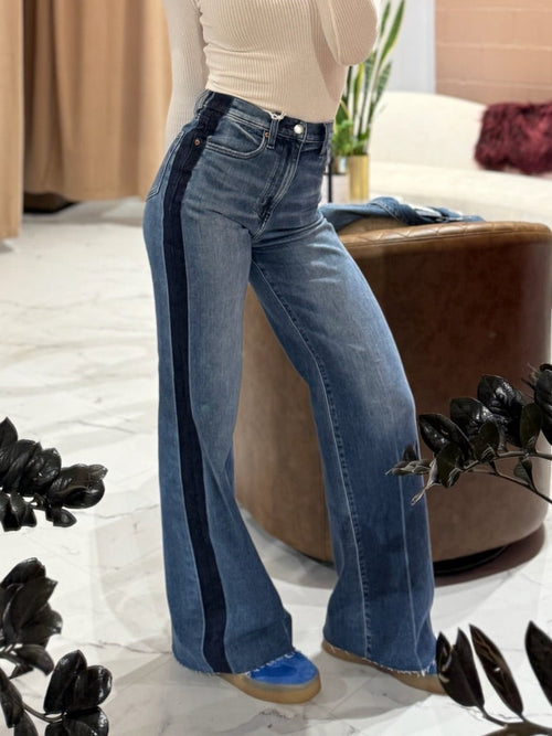 Far out high rise wide leg - Tuxedo