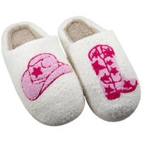 Cowgirl boot and hat slippers