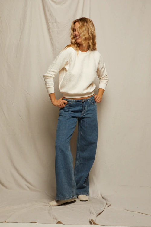 Ziggy inside out crewneck Ivory