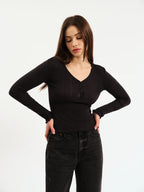 Everyday Henley Black