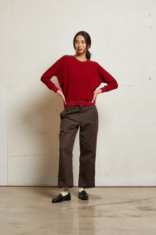Ziggy inside out sweatshirt in maple