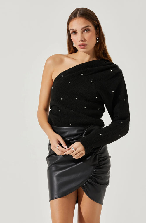 Cosima Sweater Black with rhinestone