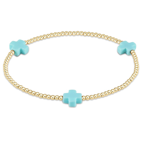 Enewton signature cross 2mm bracelet mint