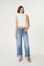 Tribecca wide cuff jean