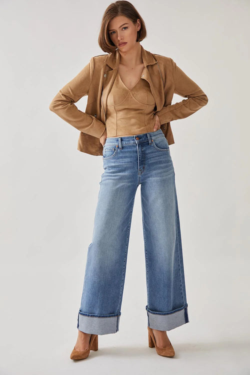 Tribecca wide cuff jean