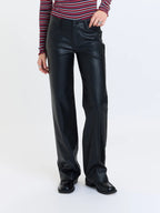 Keeper low rise faux leather straight