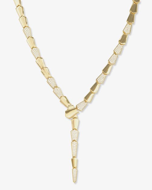 Pavé XL Serpent Lariat necklace