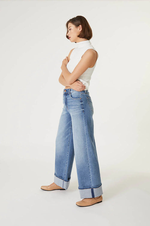 Tribecca wide cuff jean