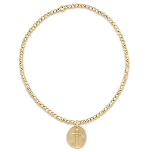 Enewton classic gold 2mm bracelet - Inspire small gold charm