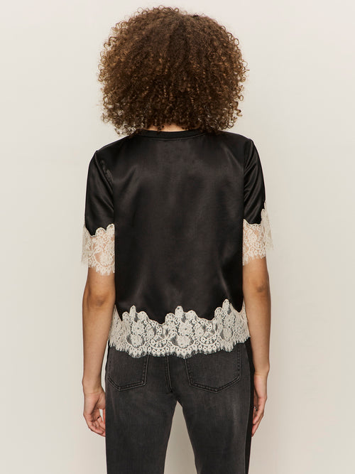 ONE OF A KIND SATIN LACE TOP