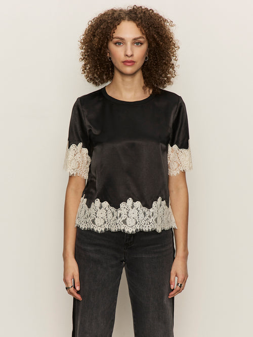 ONE OF A KIND SATIN LACE TOP