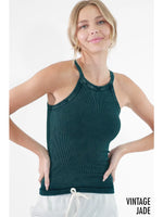 High neck tank Jade