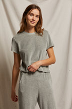 Clara grey velour baby tee