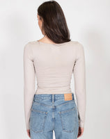 Oyster scoop neck tee