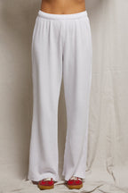Shane white waffle pants