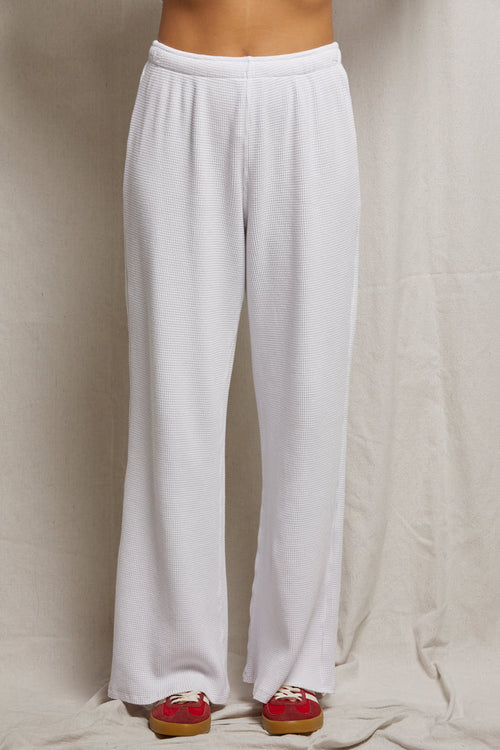 Shane white waffle pants