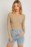 Long Sleeve bodysuit Taupe