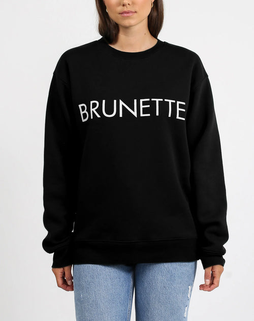 Blonde Brunette crew black