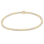 enewton hope joy pattern 2mm bead bracelet - white