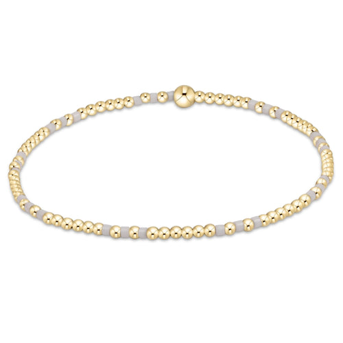 enewton hope joy pattern 2mm bead bracelet - white
