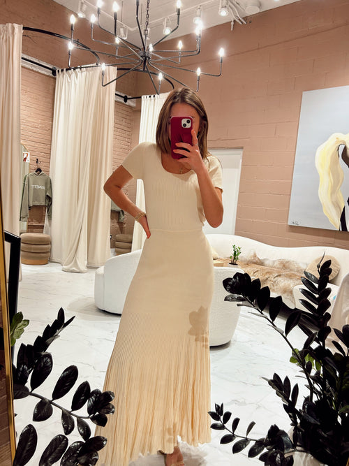 Cream Camellia Maxi Dress