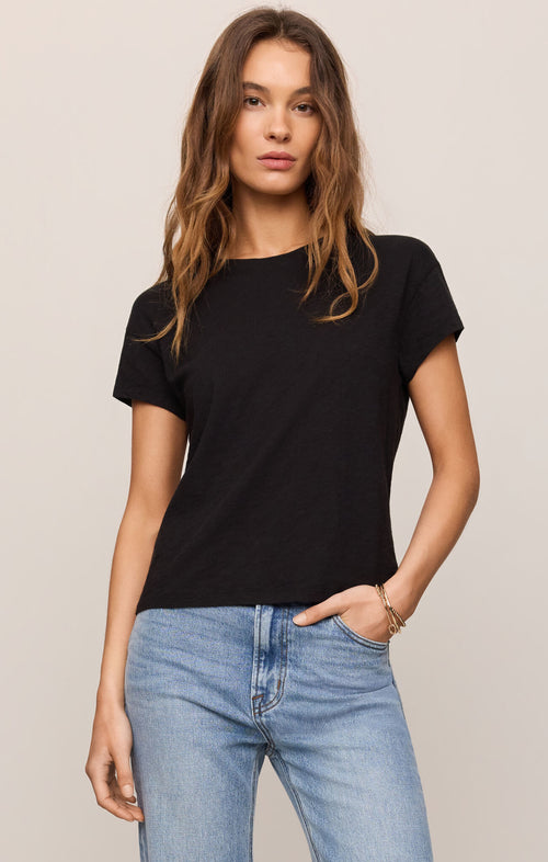 Modern slub tee black
