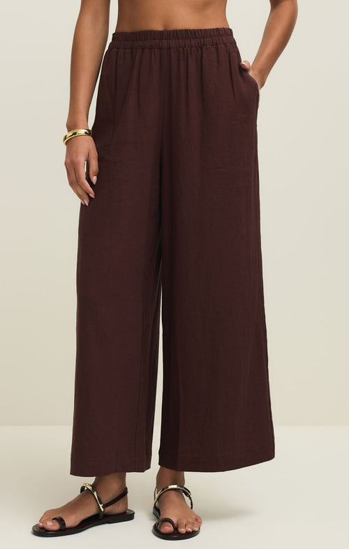 Eva Linen pant chocolate