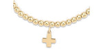 enewton classic gold 3mm signature cross charm bracelet