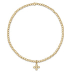 Enewton classic gold 2mm bracelet - Classic signature cross