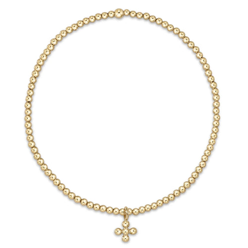 Enewton classic gold 2mm bracelet - Classic signature cross
