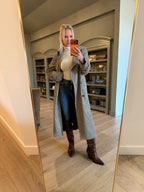 Kensington plaid trench coat