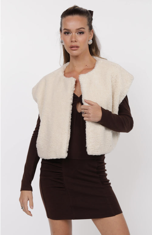 Elsa faux shearling vest