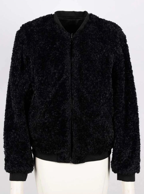 Dilay reversible black leather jacket