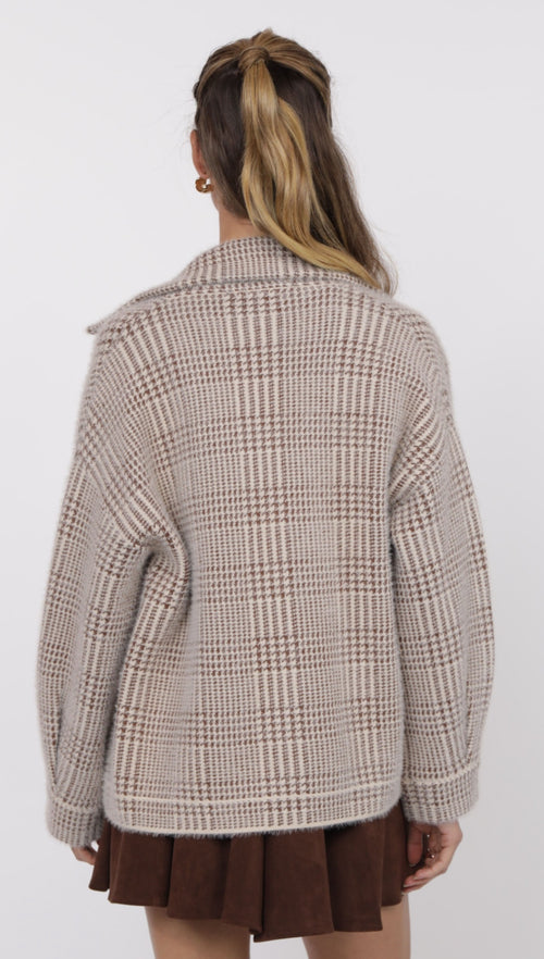 Lola plaid sweater jacket