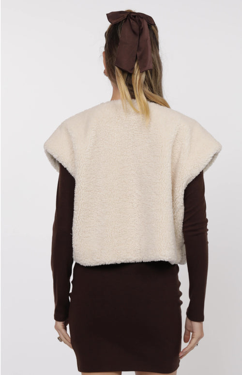 Elsa faux shearling vest