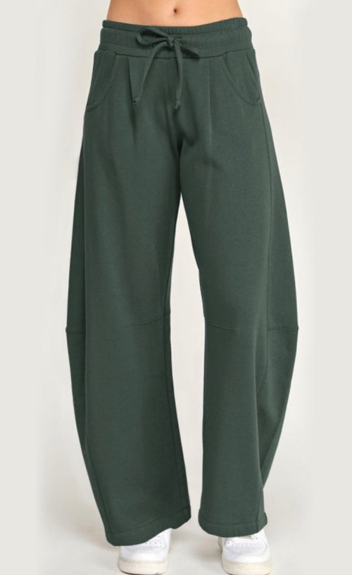 Barrel leg sweat pants- various colors