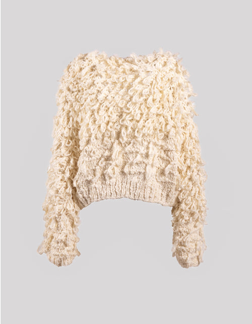 Cream Chunky knit cardi