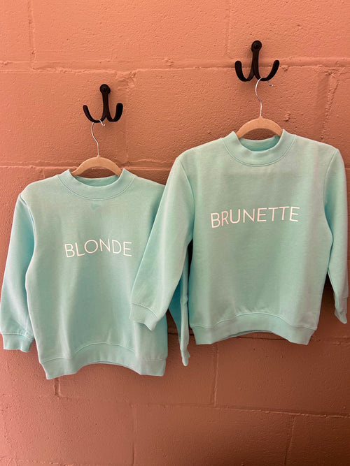 Kids Aqua Blonde/Brunette sweatshirt
