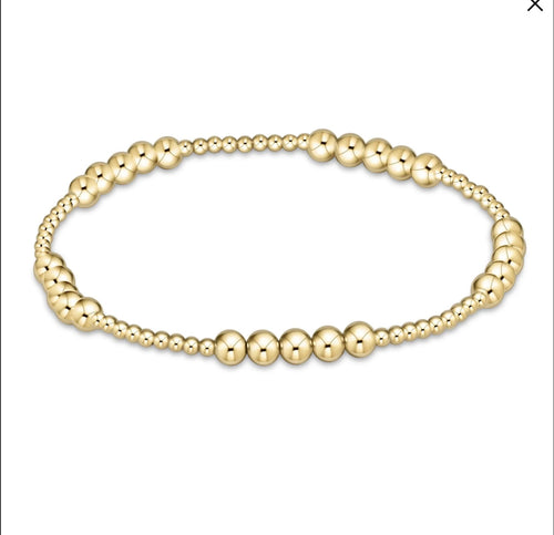 Enewton classic blissful pattern gold bracelet-4mm