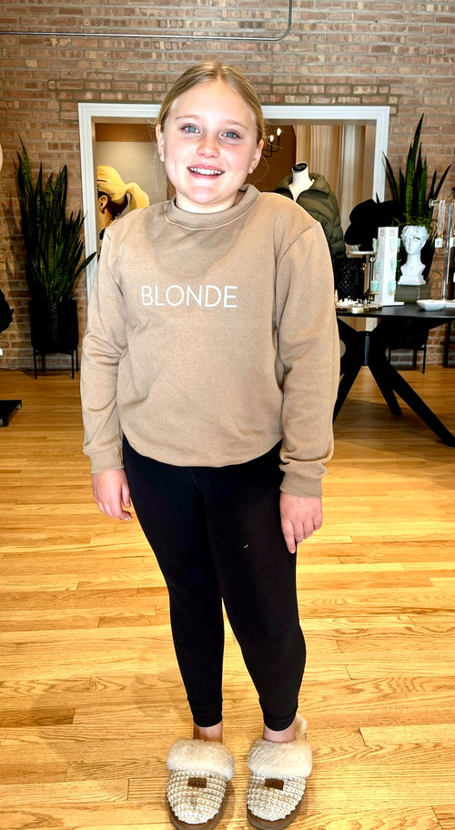 Kids Tan Blonde/Brunette sweatshirt