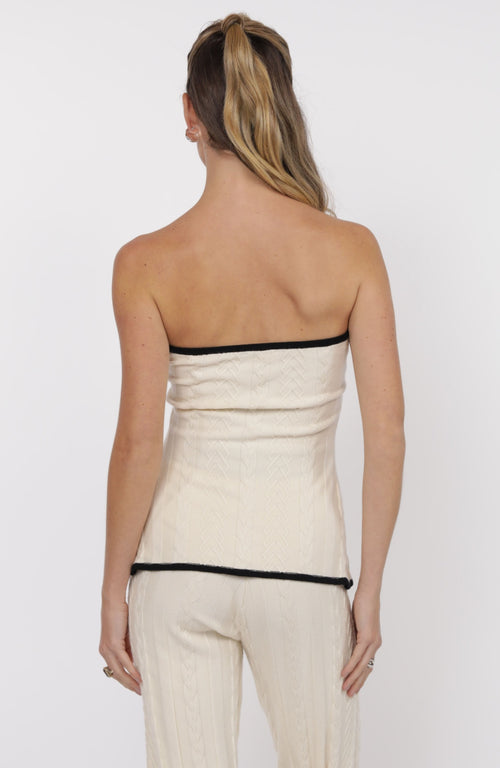 Abby strapless sweater top