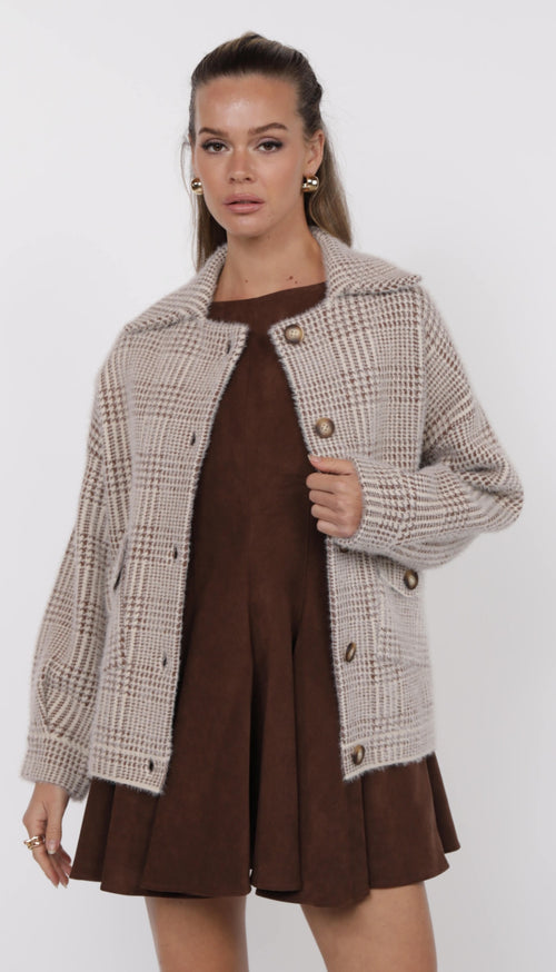 Lola plaid sweater jacket