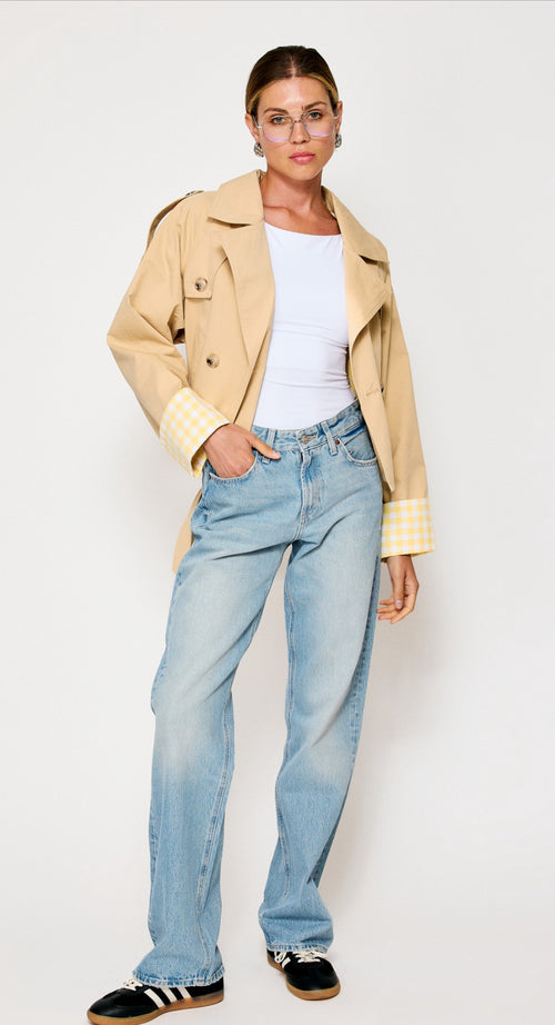 Alba crop trench jacket