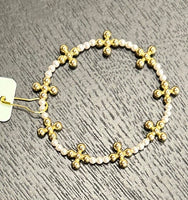 Enewton signature cross sincerity bracelet pearl and gold