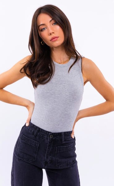 Heather grey bodysuit